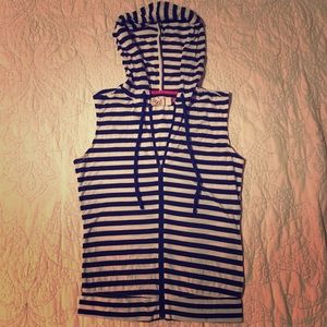 SO Navy Blue/White Hooded Inner Vest